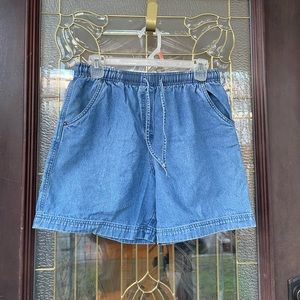 Vintage Studio Works High Waisted Drawstring Jean Shorts